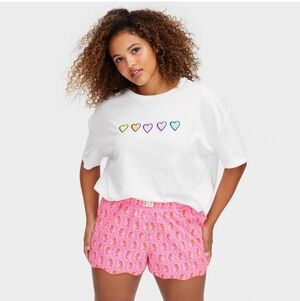 Roller Rabbit Pink and Orange Seahorse Print Shorts Boxer Target Size Small